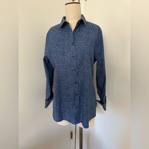 Chicos size (2) L/12. no iron and great stretch. Long sleeve w/cuff detail.